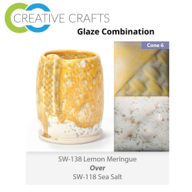 Lemon Meringue SW-138 over Sea Salt SW-118 Stoneware Combination